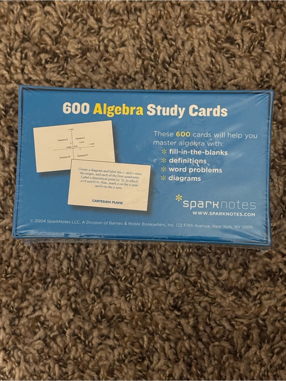 SparkNotes Algebra Study Cards - SparkNotes Blue & Yellow Box - Picture 3 of 8